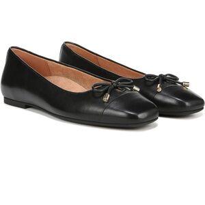 Vionic Shoes Womens Size 6.5W Black Klara Leather Ballet Flats Comfort Orthotic